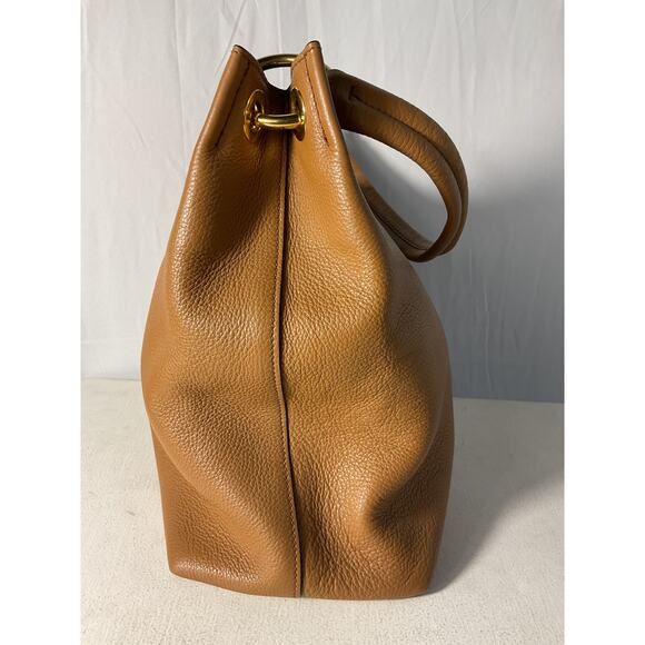 Prada 'Vitello' Brown Leather Phenix Shoulder Bag - Picture 3 of 6